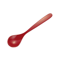 ช้อนเล็กสไตล์ญี่ปุ่น สีแดง 10 ชิ้น