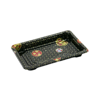 ถาดซูชิ ST-3 Sakura พร้อมฝา S  ขนาด 164x113x20(25) มม.