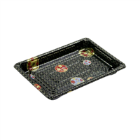 ถาดซูชิ ST-4 Sakura พร้อมฝา S  ขนาด 186x130x20(25) มม.